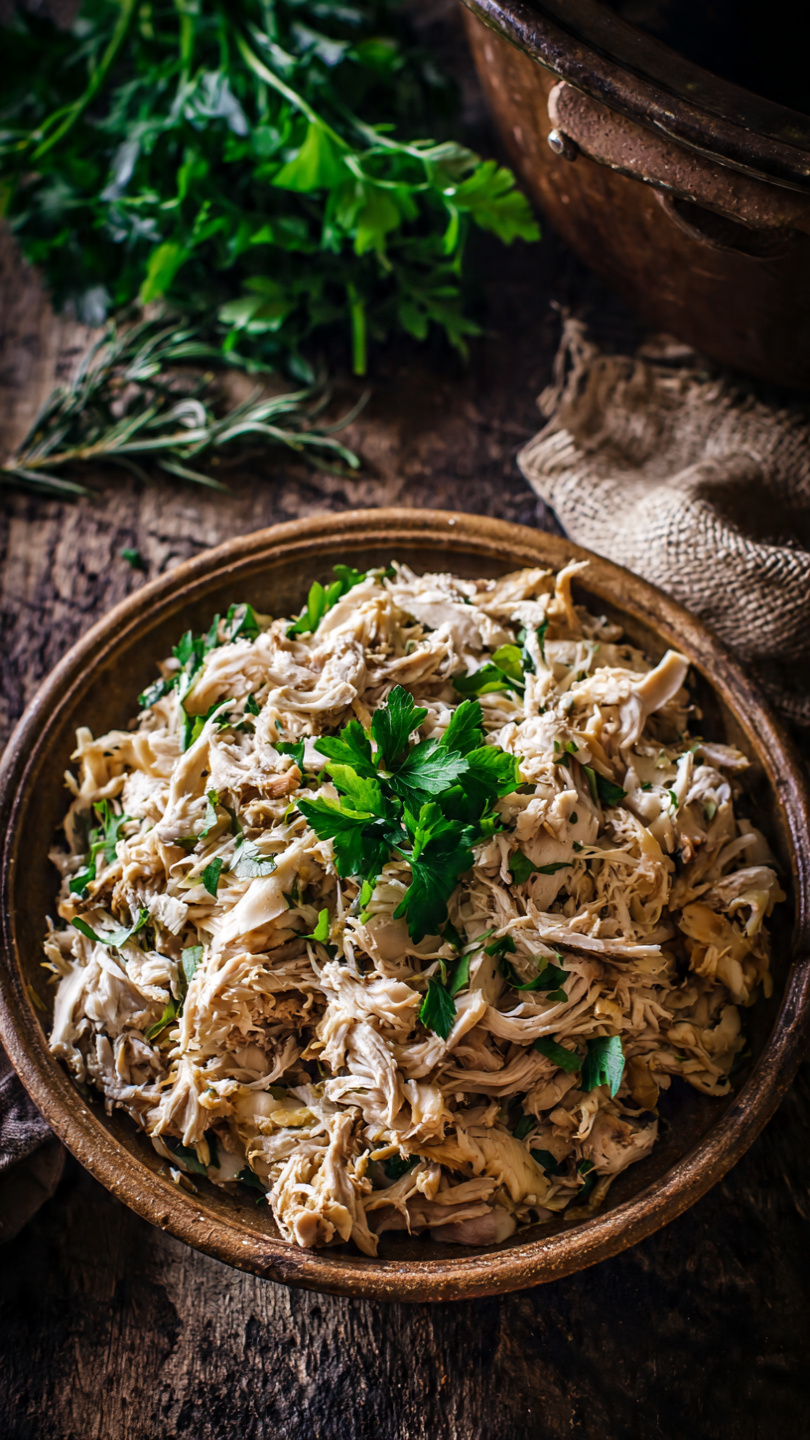 Crockpot Shredded Chicken Alfredo (Easy Slow Cooker Recipe)