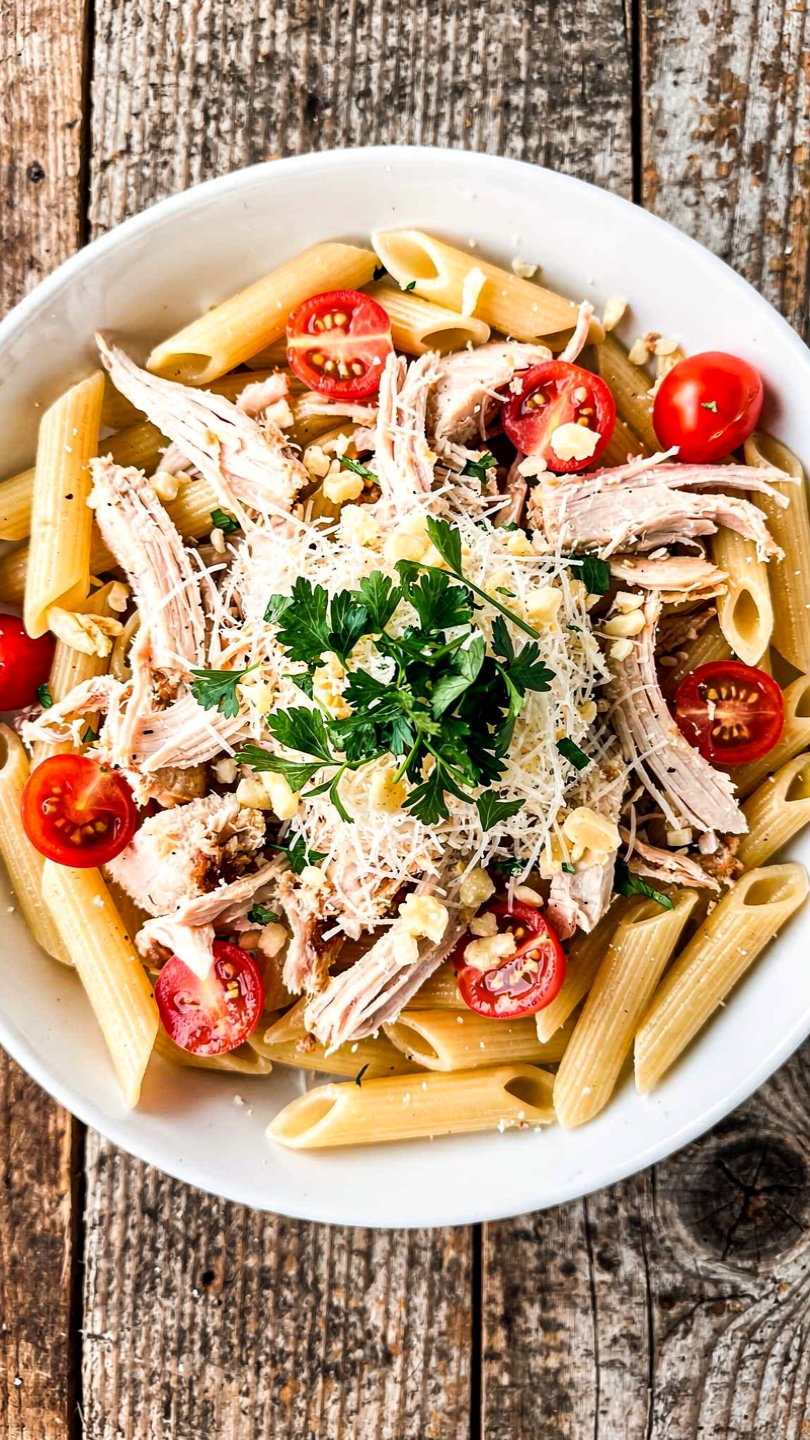 Rotisserie Chicken Parmesan Pasta (Easy One-Pan Dinner)