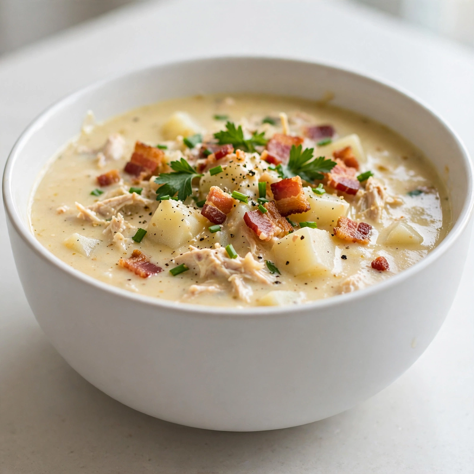 Creamy Chicken Potato Soup with Bacon