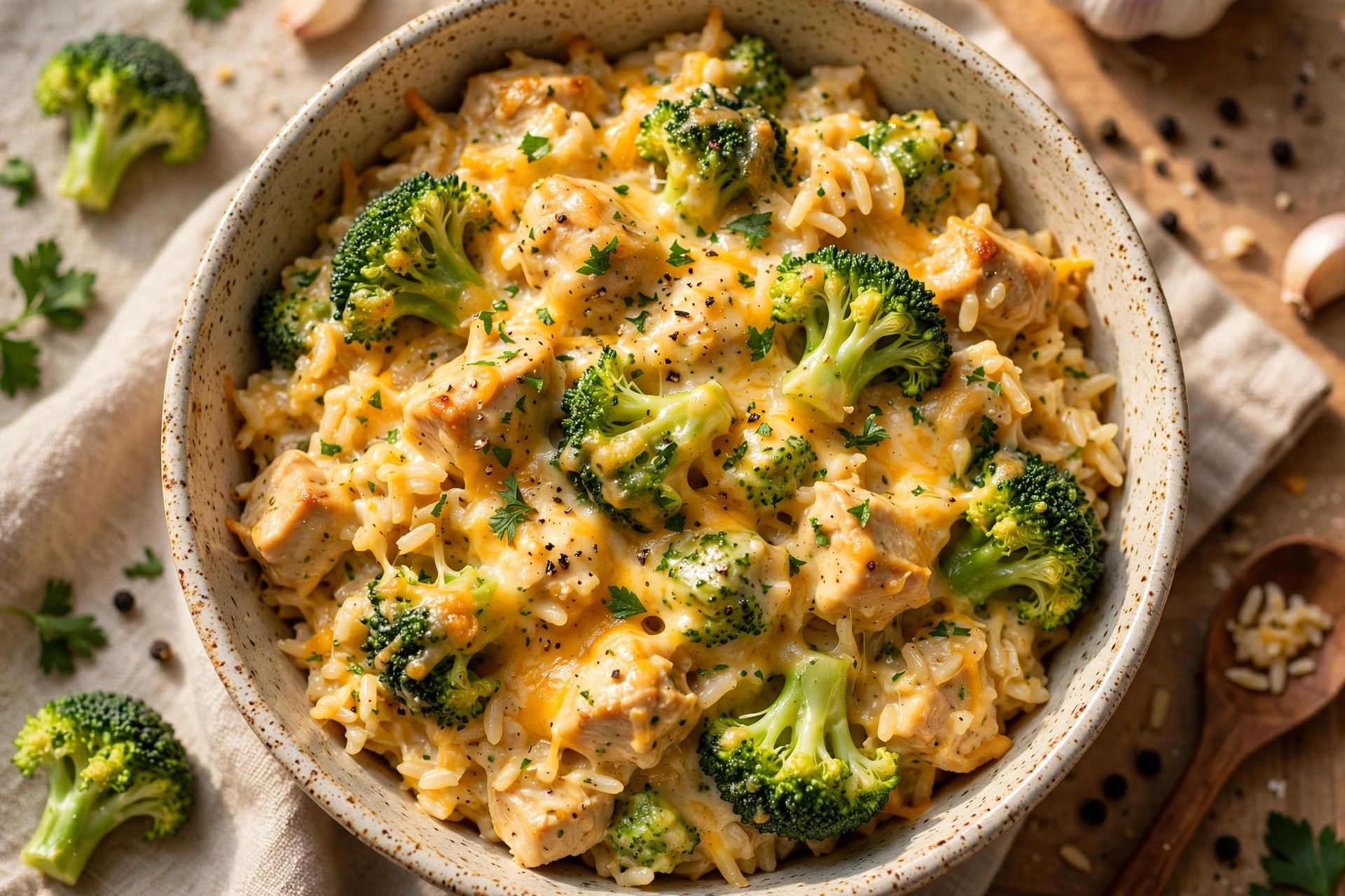 Crockpot Cheesy Chicken Broccoli Rice