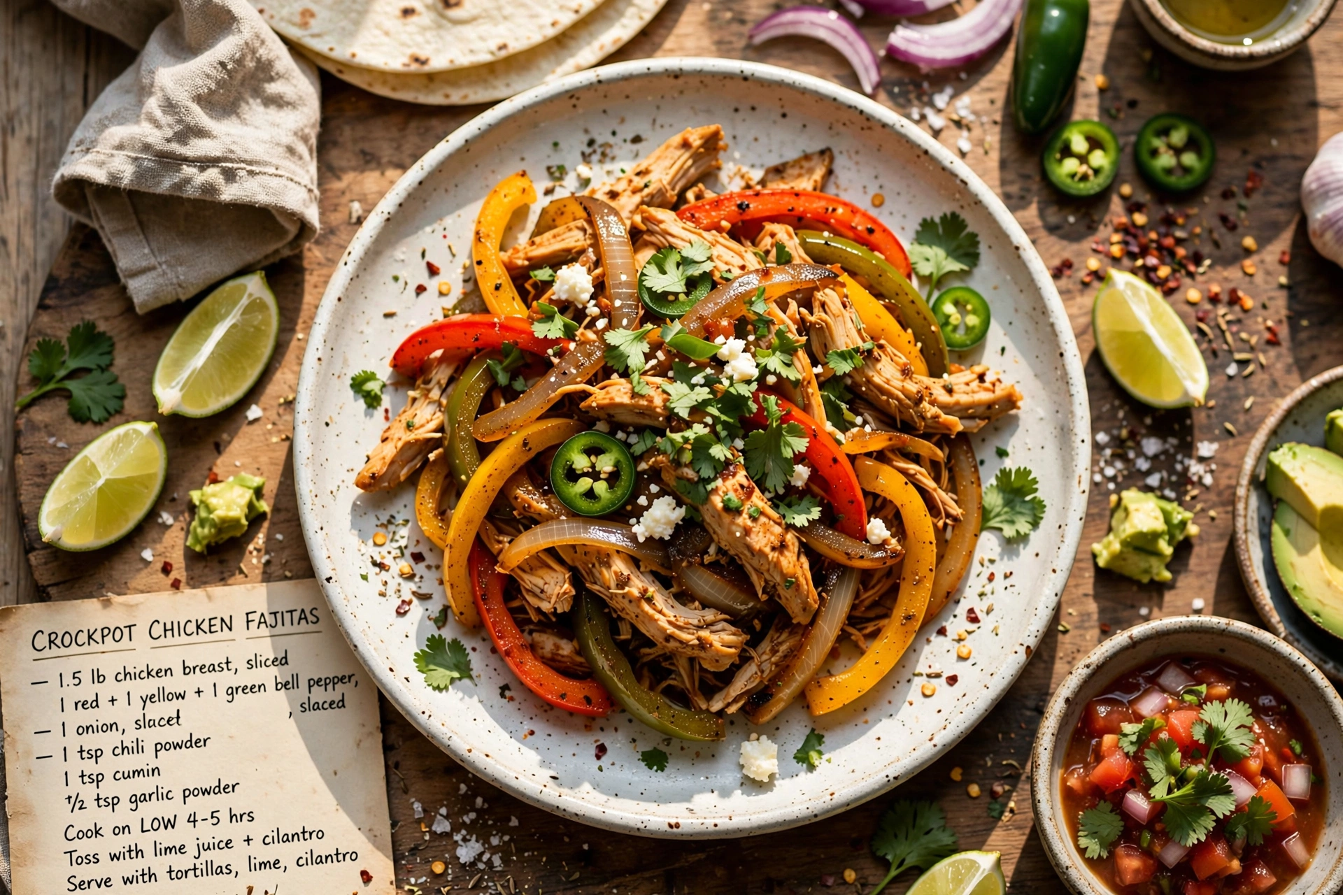 Crockpot Chicken Fajitas