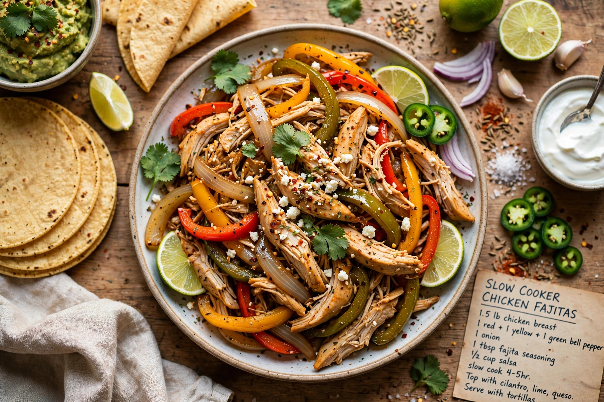 Slow Cooker Chicken Fajitas